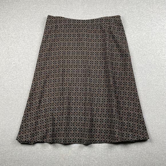 VTG Sag Harbor Skirt 14 Black Brown Mandala Floral Flare Hem FairyGrunge y2k 90s - Picture 1 of 13